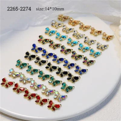 Nail Art Decorations Butterfly Nail Stones Dream Crystal Butterfly Zircon New Super Flash Stereo Alloy Nail Butterfly Accessories