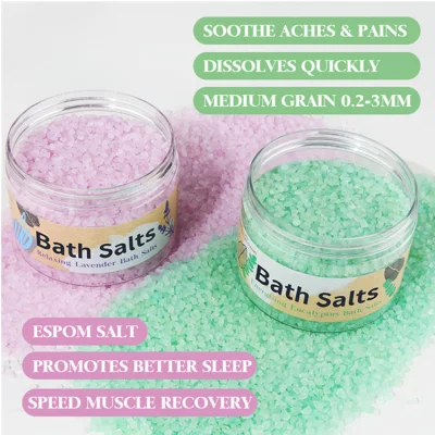 Natural Organic Lavender Face Foot Body Colorful Crystal Epsom Bath Salt