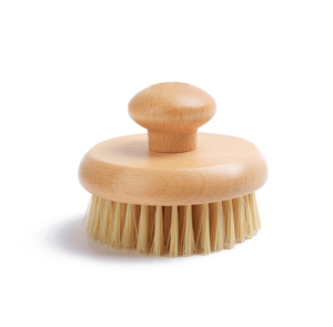 Natural sisal vegan bristle bamboo and round body brush