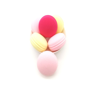 New design Latex free Macaron cosmetic puff make up sponge blender