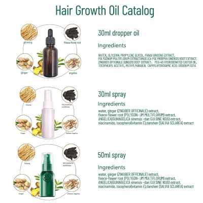 OEM ODM 30ml 60ml 100ml 200ml Organic Formula Fast Strengthening Rosemary Oil for All Hair Types