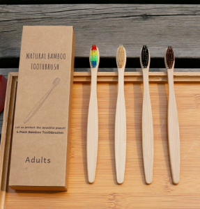 OEM Private Logo CE Approved Eco- Friendly Charcoal Bristles Bamboo Toothbrush