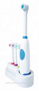 oral pop fresh white light up multi head substitutable oscillating electric irrigation toothbrush