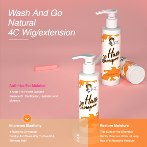 Private Label Own Brand 250ml Hair Extension and Wigs Care Argan Oil Moisturizing Hair Shampoo for Daily Use Deep Cleansing