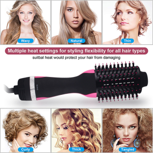 Professional 3 in 1 Volumizer One Step Hot Air Brush Ionic Hair Dryer