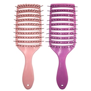 Professional injection molding scalp massage vent detangling plastic hair brush with nylon needle