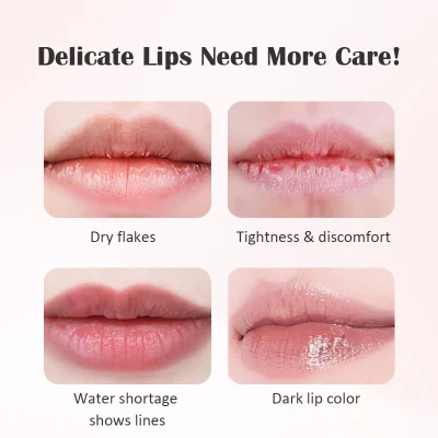 Repairing Softening Lip Moisturizer Cream Nourishing Plumping Shea Butter Peach Moisturizing Lip Lightening Cream for Dark Lips