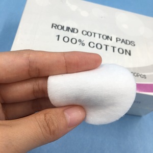 Round Make Up Remover Absorbent Cotton Pads without embossing