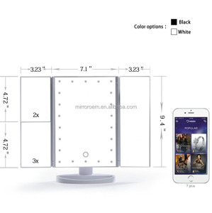Trifold Table Led Lighted Makeup Mirror