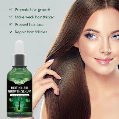 Wholesale Ekber Popular Tea Tree Biotin Hair Growth Serum 30ml Conservation Hair Follicle Hair Care Products