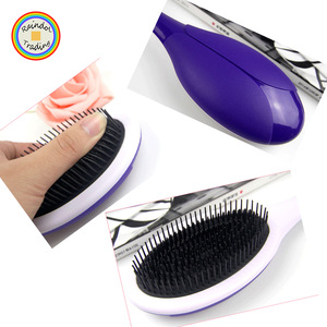 YWKM011 RDT Wholesale Anti-static Plastic Straight Hair Styling Massage Comb Various Color Girl Hand Held Hairbrush