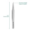 Tweezers - Flat Point - Straight Tapered - Two Star - Anti 0.06" Height, 0.39300000000000002" Wide, 4.75" Length