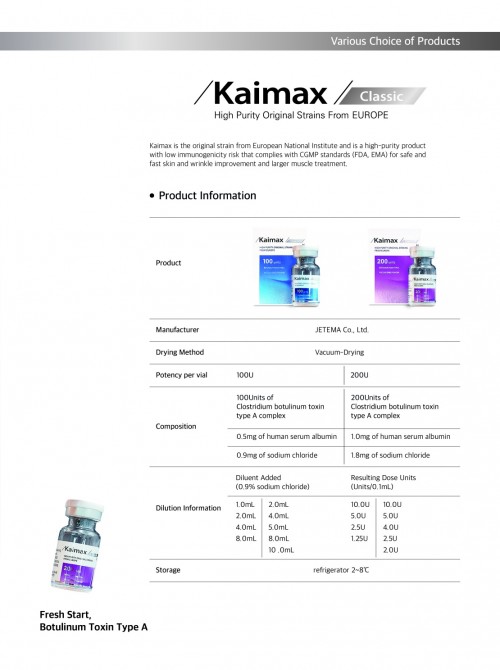 Botox KAIMAX 100Units Type A Botulinum Toxin