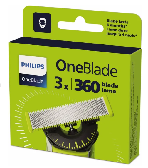 Philips OneBlade 360 QP430/50 Replacement Blades 3-Pack