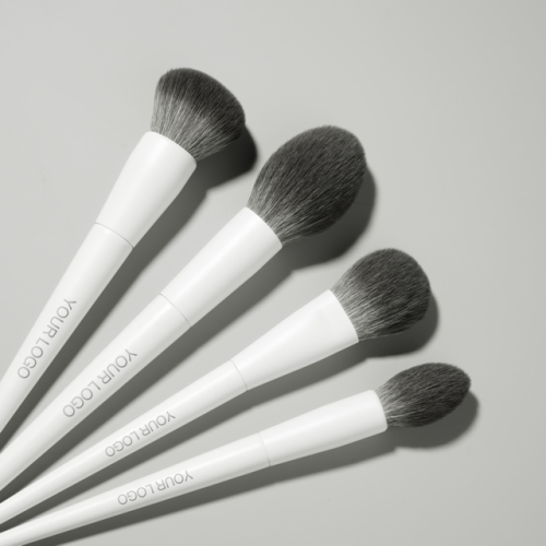 Custom Logo 18Pcs Minimalist White Makeup Brush Set Professional Soft Synthetic Fiber Cosmetic Brushes Wholesale OEM/ODM Factory