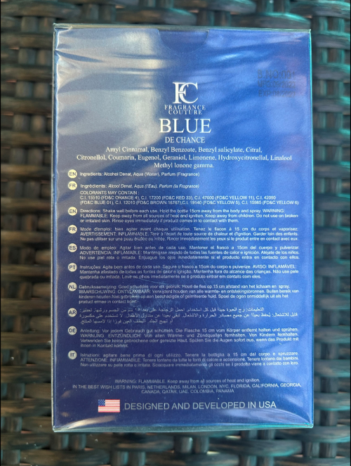 Blue De Chance EDP (Compare to Bleu de Chanel)