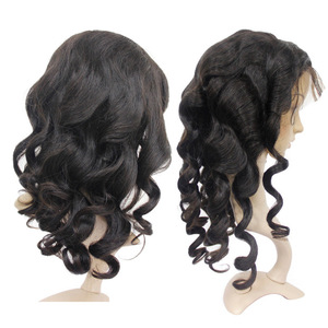 120% 150% 180% 250% Density Pelucas Full Cuticle Aligned Pre-plucked Human Hair Front Lace Wigs For Black Women, Curly Perruques