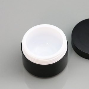 15ml 50ml PP matte black plastic cosmetic jar