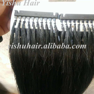 2018 new products high quality double drawn cuticle aligned remy hair 6D feather line in human hair extensions