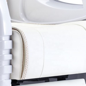 2019 New Arrival Fashionable Style Barber Chair Styling White Synthetic Leather Fiber Reinforced Plastics Beauty Equipment Sale