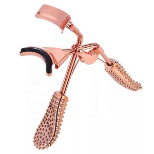 2019 Wholesale Rose Gold Bling Eyelash Curler With Eyelash Curler Box