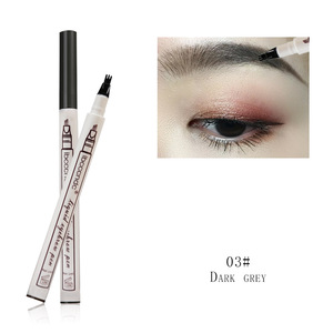 3 Colors Liquid Eyebrow tattoo Pencil 3 Head Fork Tips Long Lasting Waterproof Microblading Eyebrow Tattoo Pen