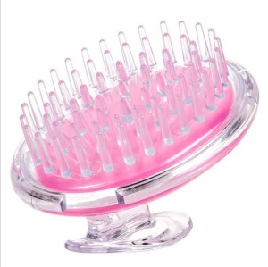 9*7.5cm Crystal Silicone Plastic Hair Cleanning Shampoo Massage Brush Combs