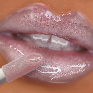 A442 2020 lip gloss vendor custom label clear lip gloss with glitter
