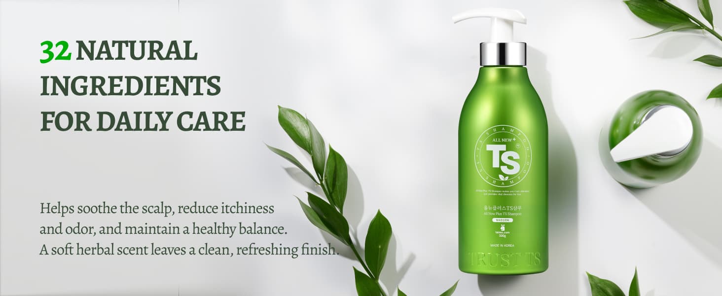 All New Plus TS Shampoo with Biotin for Hair Loss Prevention  Therapy Shampoo for Damaged Hair 