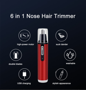 Amazon hot selling newest rechargeable or battery oprated mini waterproof head nose ear trimmer with low price