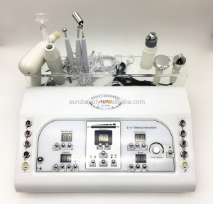 Au-8208 Ultrasonic Galvanic High Frequency Professional 7 in 1 Beauty Salon Aesthetic Machine