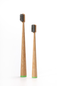 Bamboo Toothbrush  Medium Soft Charcoal Bristles Tooth Brushes BPA Free Eco Friendly Biodegradable Packaging