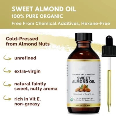 Beauty Cosmetics Skin Care Sweet Almond Oil for Soft Nourished Skin