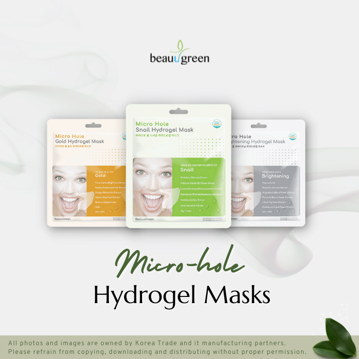 Beauugreen Micro-hole Hydrogel Face Masks