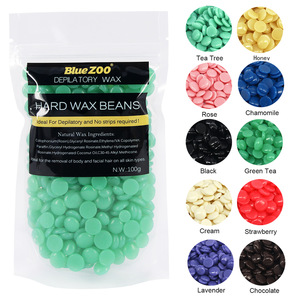 Blue ZOO OEM/ODM 100g/Bag Hair Removal Hard Wax Pearls Depilatory Waxing beans