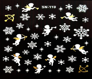 Christmas snowflake nail sticker nail art pvc stickers factory supply