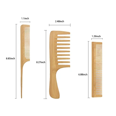 Custom Logo Bamboo Hair Brush Comb Eco Friendly