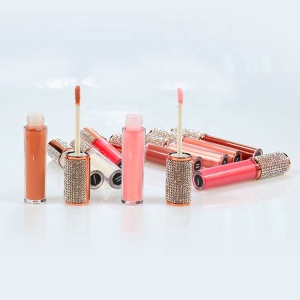 diamond lip gloss tube glitter high shiny lip gloss private label gloss