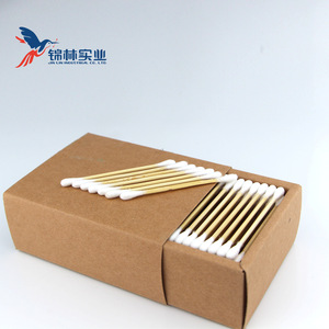eco-friendly paper square box bamboo stick cotton bud
