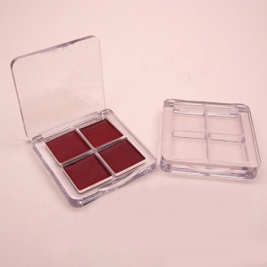 Empty Eyeshadow Pallet,DIY Refillable Plastic 4 Grids Eyeshadow Palettes, Makeup Eye Shadow Packaging Container