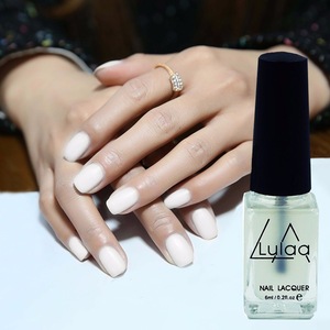 LULAA Hot sale 6ml/bottle Nail Gel Polish Nail Art Finish Top Coat Matt transparent nail polish