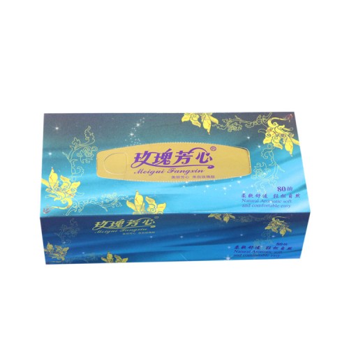 New design High Grade Skin-friendly Pack Soft 2ply Facial Tissue Paper for Household