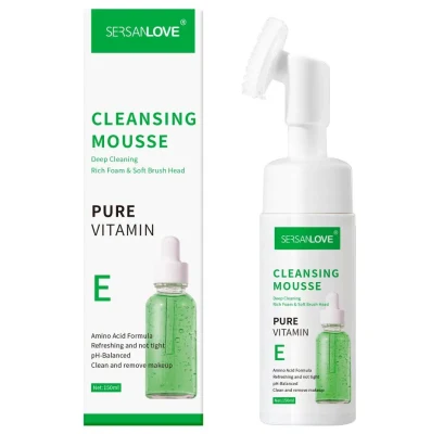 Private Label Amino Acid Cleansing Mousse Remove Makeup Moisturizing Face Wash B5 Foaming Facial Cleanser