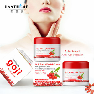 private label moisturizing anti-wrinkle firming paraben free natural goji berry woman essential facial cream