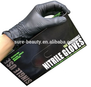 Private Label Tattoo Gloves Nitrile Body Art Waterproof Black Tattoo Gloves for Permanent Makeup Tattoo Supply