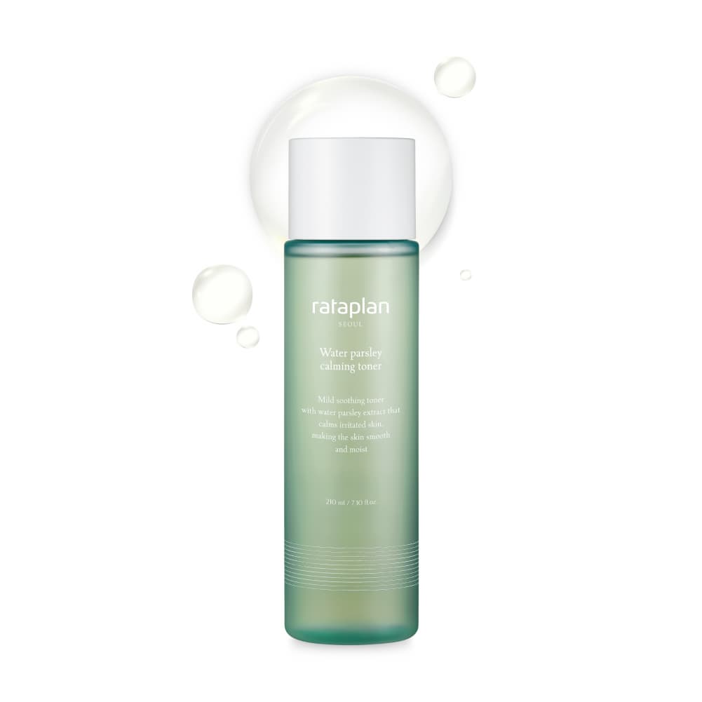 Rataplan Water Parsley Calming Toner with Centella Asiatica, Heartleaf, Korean Skin Care
