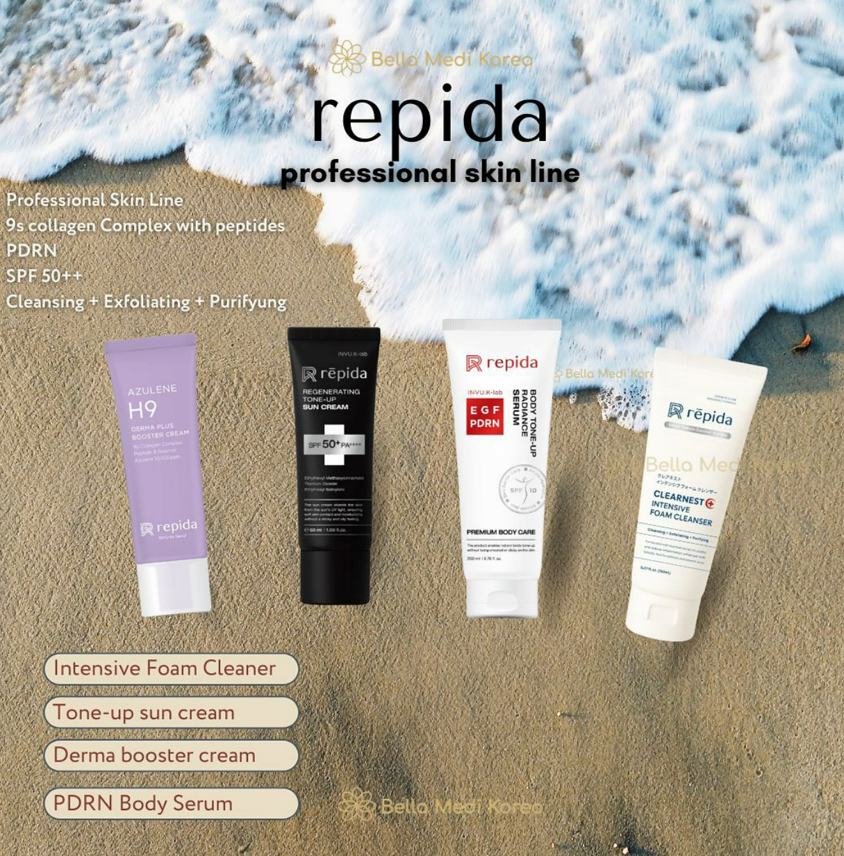 Repida professional Skin care line for face &amp; body