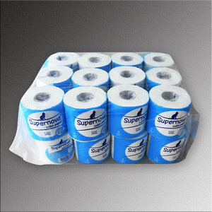 Roll tissue paper and toilet roll tissue and sanitary toilet paper with single pack