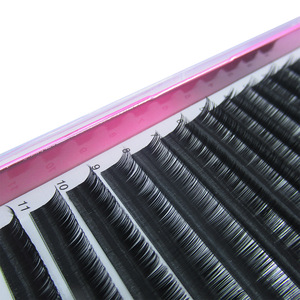 Silk Synthetic Korean Fiber D Curl Individual Lashes, Eyelash Extension Supplies Wholesale, Custom Package Private Label Lashes