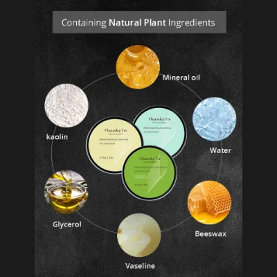 Strong Styling Effect Hair Clay Wax Natural Hair Styling Products